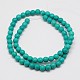 1 rondes brin synthétique turquoise perles brins X-TURQ-G106-8mm-02E-2
