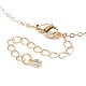 Irregular Raw Natural Rose Quartz Pendant Necklace with Brass Chain NJEW-JN03832-01-6