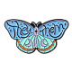 Mariposa con palabra ellos ellos esmalte pin BUER-PW0001-108A-1