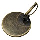 Античные бронзовые тона латунные рычажные серьги находят подходящие купольные кабошоны X-KK-H173-AB-2