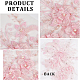 3D 花のポリエステル刺繍をアップリケに縫い付けます。  アブソリュートプラスチック模造パール  ウェディングドレスの縫製工芸品の装飾  チョンサム  ピンク  300x160x7.5mm PATC-WH0008-48A-6