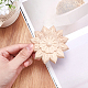 Gorgecraft Natural Solid Rubber Wood Carved Onlay Applique Craft WOOD-GF0001-29-3