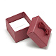 厚紙のリングボックス  内部のスポンジ  正方形  ミックスカラー  5x5x4cm CBOX-Q036-02-4