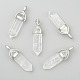 Кулоны с острым концом из натурального кристалла кварца X-G-F295-05P-1