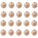PandaHall 100 Pcs Natural Round Wood Beads Wooden Loose Spacer Beads Diameter 25mm Lead Free For Jewelry Making DIY Handmade Craft WOOD-PH0004-25mm-LF-1