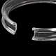Прозрачные пластиковые одинарные кольца-дисплеи для браслетов BDIS-F006-01B-3