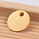 Ion Plating(IP) 304 Stainless Steel Stamping Blank Tag Flat Round Charms STAS-L159-08G-2