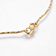 Umweltfreundliche Halsketten aus Messing mit Gestellbeschichtung X-MAK-G002-04G-FF-4