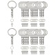 10 Stück geteilte Schlüsselringe aus Eisen IFIN-YW0003-37P-1