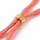 Bracelets argentés en corde de nylon MAK-C003-03G-05-2