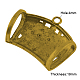 Diy スカーフ ペンダント チベット スタイル チューブ bails  ループベイル  大保釈ビーズ  カドミウムフリーの  内径：鉛フリー  アンティーク黄金  36x44x19mm  穴：4mm  内径：21x16mm TIBE-30135-AG-RS-2