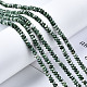 Fili di perle di diaspro spot verde naturale G-S366-128-4
