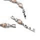 Idées cadeaux nobles pour dame en laiton plaqué platine micro pavé de zircone cubique cz bracelets de chaîne à maillons en forme de larme BJEW-L443-06-2