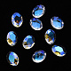 Oval Transparent Glass Cabochons MRMJ-T009-144-1