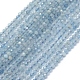 Chapelets de perles en aigue-marine naturelle G-J376-22A-2mm-2