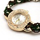 Girl's Golden Alloy Pave Crystal Rhinestone Quartz Watch Bracelets X-WACH-M078-01-2