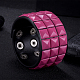 Unisex Fashion Leather Cord Alloy Studded Bracelets BJEW-BB15511-E-2