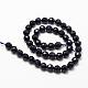 Synthetic Blue Goldstone Beads Strands G-D840-14-8mm-2