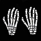 ハロウィンのスケルトンの手骨のヘアクリップ  プラスチック＆鉄ワニのヘアクリップ  ホワイト  72x41x6mm PHAR-H063-A03-1