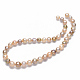 Hebras de perlas keshi de perlas barrocas naturales PEAR-S012-69-4