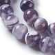 Brins de perles d'améthyste à chevrons naturels G-P428-04A-10mm-3