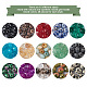 Craftdady 300pcs 15 cuentas de piedras preciosas mixtas naturales y sintéticas facetadas estilo G-CD0001-08-4