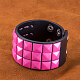 Unisex Fashion Leather Cord Alloy Studded Bracelets BJEW-BB15511-E-7