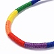 Pulsera del orgullo del arco iris BJEW-F419-08-2