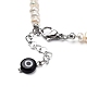 Natürliche schwarze Achat Perlen Armbänder BJEW-JB05313-05-3