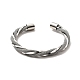 304 bracelet manchette ouverte en corde torsadée en acier inoxydable pour femme BJEW-P283-16M-2