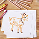 FINGERINSPIRE Goat Stencil for Painting 30x30cm Reusable Goat Pattern Stencil Sheep Drawing Stencil Farm Animal Decoration Stencil for Painting on Paper DIY-WH0172-868-7