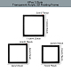BENECREAT 6Pcs 3 Style Transparent Acrylic 3D Floating Frame EDIS-BC0001-01-2