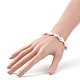Natural Baroque Keshi Pearl Rhombus Beaded Stretch Bracelet for Women BJEW-JB08911-3