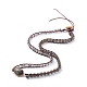 Faceted Glass & Natural Labradorite Beaded Wrap Bracelets BJEW-JB05035-01-5
