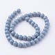 Opaque Solid Color Glass Beads Strands GLAA-D080-6mm-08-2