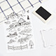 GLOBLELAND 9 Pieces Clear Stamps Layered Fish Parrot Landscape Silicone Stamp Cards Retro Gothic Stamps Seal for Scrapbooking Cards Making Photo Album Decor Paper Craft DIY-GL0002-92-6