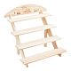 NBEADS 4-Tier Wooden Display Stand Riser ODIS-WH0025-102-1