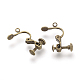Brass Screw Clip-on Earring Setting Findings KK-S328-38AB-2