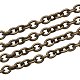Pandahall 5 Yard Messing Kabelkette verdrehte Kreuz Halsketten Breite 1.5mm für Schmuckherstellung Kette CHC-PH0001-13AB-FF-1
