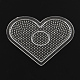 Plaques en coeur pour les petites perles à repasser de 3x2.5mm X-DIY-Q009-05-2