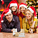 Scatola di caramelle di carta natalizia pieghevole per cuscino 24 pz con cavo CON-WH0089-06-6