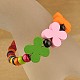 Bracelets colorés en bois pour enfants BJEW-JB00740-3