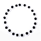 Noir et blanc tortiller plastique yeux écarquillés cabochons DOLL-PW0001-077D-1
