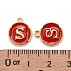 Golden Plated Alloy Enamel Charms X-ENAM-S118-03S-3
