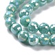 Chapelets de perles en verre opaque de couleur unie X-GLAA-E036-10A-4