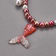 Conjuntos de pulseras y collares de perlas de imitación de plástico X-SJEW-JS01053-03-3