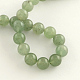 De piedras preciosas naturales aventurina verde hebras de perlas redonda G-R265-6mm-2