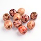 Perles rondes en bois naturel mélangé de 16 mm X-TB610Y-1