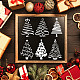 FINGERINSPIRE Christmas Tree Stencils 30x30cm 6 Different Christmas Tree Pattern Stencils with Stars Stencils Template Plastic Reusable Tree Stencil for Painting on Wood Floor Wall Window DIY-WH0172-735-7
