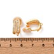 Серьги-клипсы из латуни с микропейвом и прозрачным фианитом KK-K382-34G-3